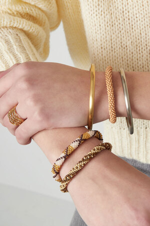Bead bracelet figure - gold/brown h5 Picture2